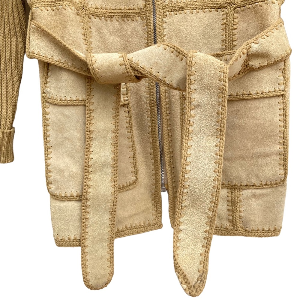 Vintage Patch Leather Jacket XS